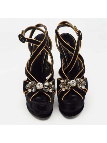 Sandalias de cuero Dolce & Gabbana Pre-owned negro