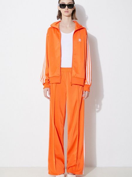 Bluza dresowa relaxed fit Adidas pomarańczowa