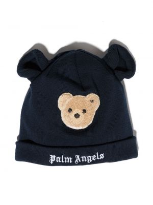 Strikket lue for jenter Palm Angels Kids blå