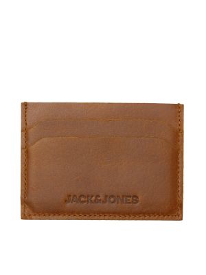 Iš natūralios odos piniginė Jack&jones ruda