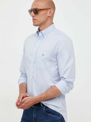 Памучна риза Gant синьо