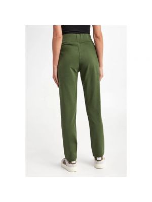 Spodnie sportowe z wysoką talią Aeronautica Militare zielone