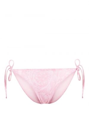 Bikini con stampa Versace rosa