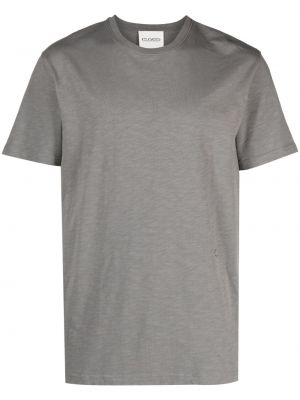 Bavlnené tričko Closed sivá