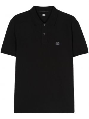 Поло тениска бродирана C.p. Company черно