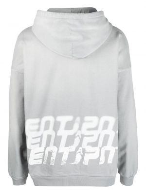 Raštuotas džemperis su gobtuvu Enterprise Japan pilka