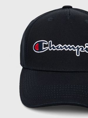 Чорна бавовняна шапка Champion