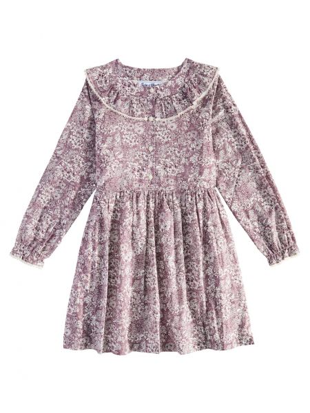 Floral bomull dress for jenter Tartine Et Chocolat lilla