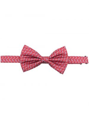 Jedwabny krawat z kokardką Lady Anne czerwony