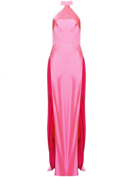 Satenska večernja haljina Retrofete ružičasta