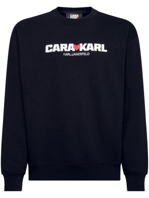 Brodert sweatshirt Karl Lagerfeld svart