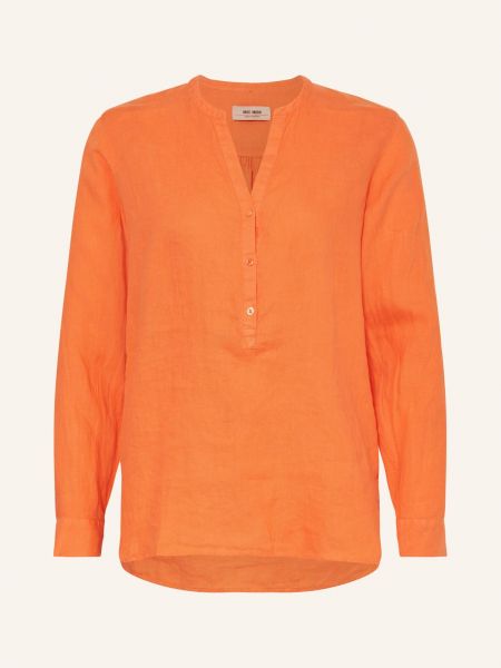 Lniana bluzka tunika Mos Mosh pomarańczowa