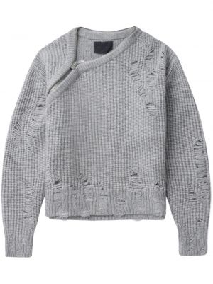 Džemper s izlizanim efektom Heliot Emil siva