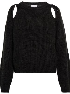 Aksamitny sweter wełniany Velvet czarny