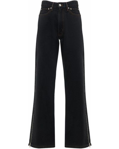 Bavlnené džínsy s rovným strihom Gauchere čierna