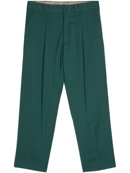 Plisované rovné nohavice Costumein zelená