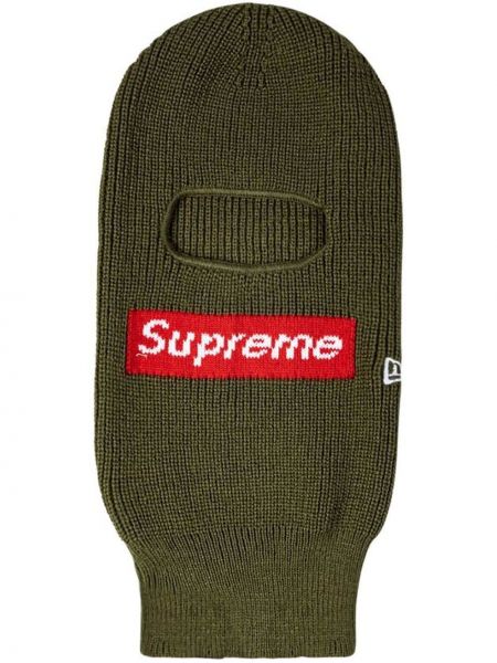 Pletená čiapka Supreme zelená