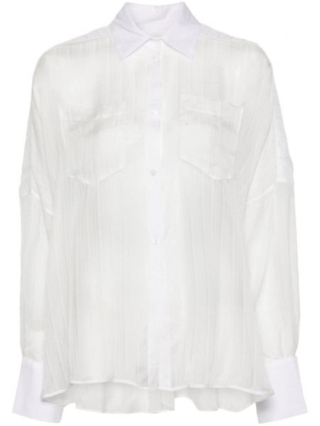 Šilkinė marškiniai Rev balta