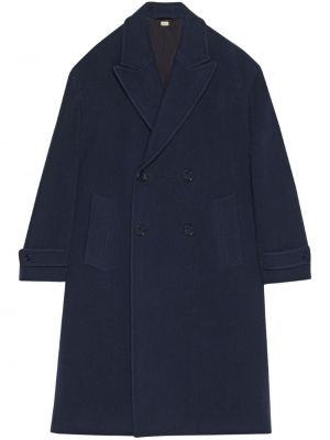 Vlnený kabát Gucci modrá