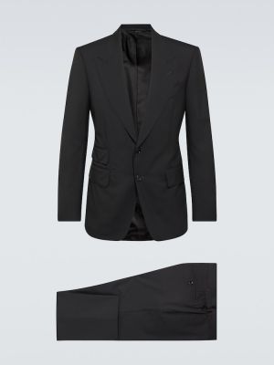 Вълнен костюм черно Tom Ford
