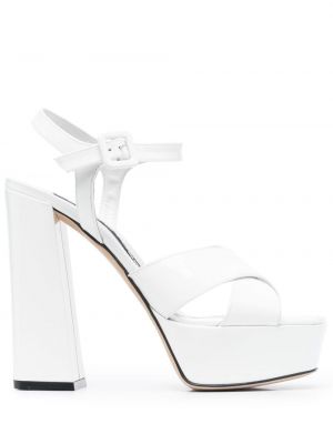 Sandále na platforme Sergio Rossi biela