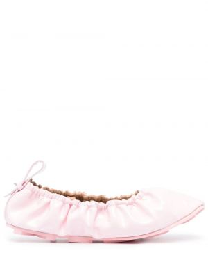 Кожени ниски обувки от лакирана кожа Medea розово