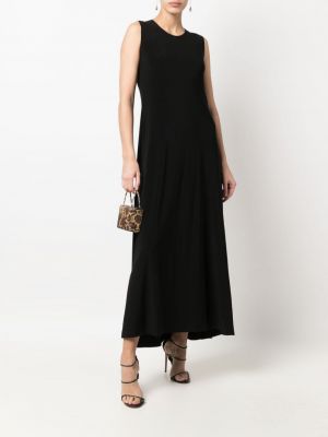 Aksamitna sukienka długa bez rękawów Norma Kamali czarna