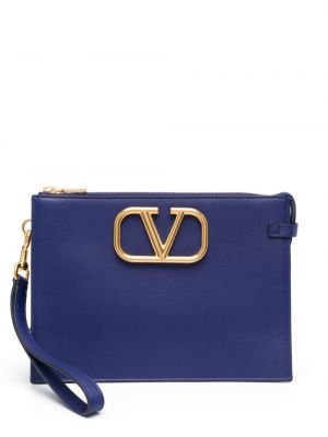 Listová kabelka Valentino Garavani modrá