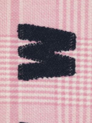 Echarpe en laine à carreaux Marni rose