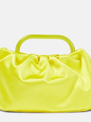 Hodvábna saténová nákupná taška Staud žltá