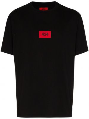 Camiseta con estampado 424 negro