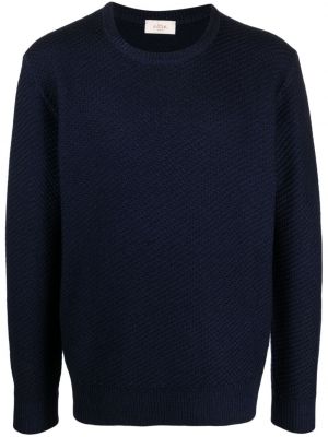 Sweter wełniany z okrągłym dekoltem Altea niebieski