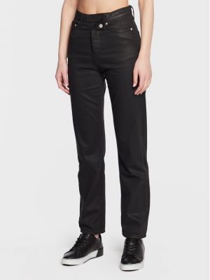 Дънки straight leg Calvin Klein Jeans черно