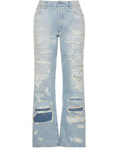 Proste jeansy z dziurami Heron Preston - niebieski