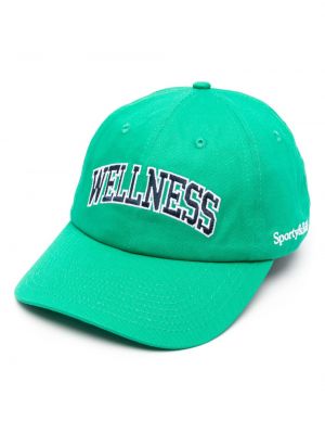 Medvilninis kepurė su snapeliu Sporty & Rich žalia