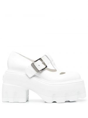 Chunky полуотворени обувки на платформе Casadei бяло