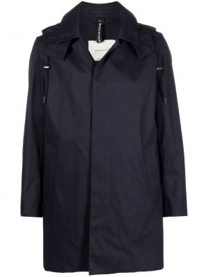Памучно палто с качулка Mackintosh синьо