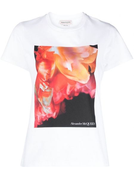 Kortærmet t-shirt Alexander Mcqueen hvid