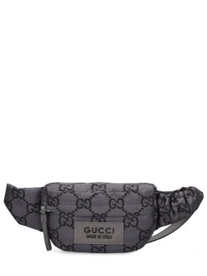 Šedý pásek z nylonu Gucci