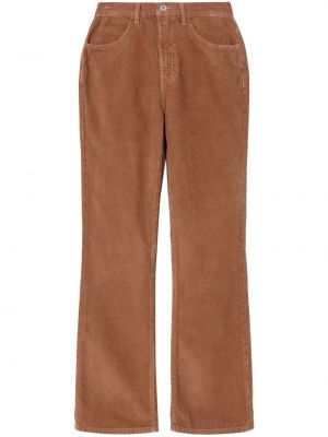 Pantalon en velours côtelé en velours large Re/done marron