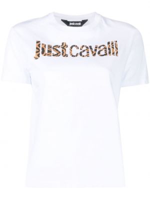 Mustriline t-särk Just Cavalli valge