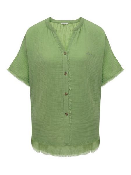 Хлопковая блузка Love Stories зеленая