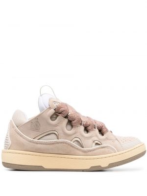 Tykk blonder snøring sneakers Lanvin