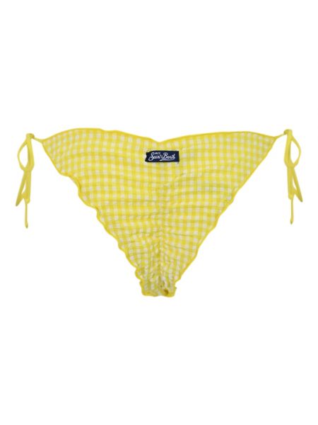 Bikini a cuadros con estampado Mc2 Saint Barth amarillo
