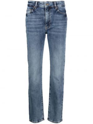 Jeansy skinny z wysoką talią slim fit bawełniane Chiara Ferragni niebieskie