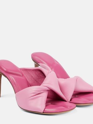 Sandale din piele Jacquemus roz