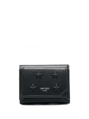 Hviezdna kožená peňaženka Jimmy Choo čierna