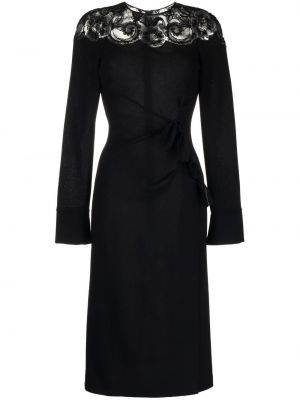 Krajkové večerní šaty Ermanno Scervino černé