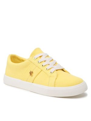 Ниски обувки Lauren Ralph Lauren жълто