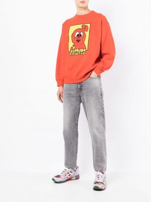Sweatshirt aus baumwoll mit print Paccbet orange